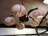 Art deco luster met 5 lichtpunten - afbeelding 3 van  5