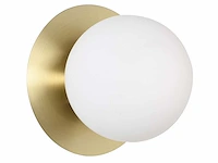 Art deco wandkandelaar in geborsteld messing en glas (x2) - afbeelding 2 van  5