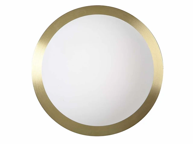 Art deco wandkandelaar in geborsteld messing en glas (x2) - afbeelding 4 van  5