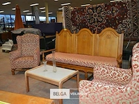 Art nouveau bank, salontafel en 2 clubzetels