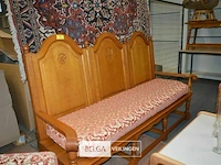 Art nouveau bank, salontafel en 2 clubzetels - afbeelding 3 van  7
