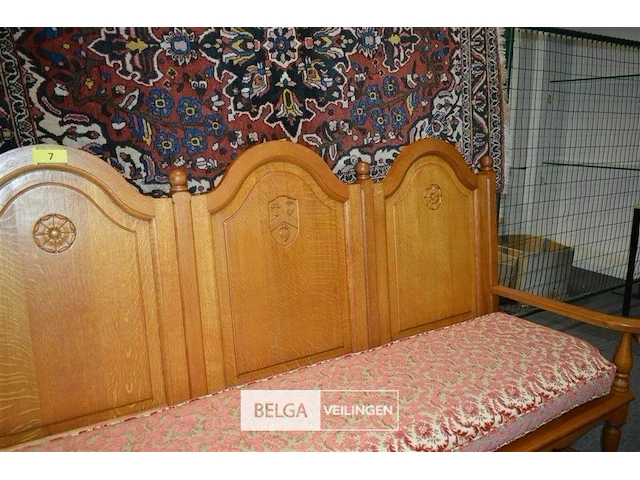 Art nouveau bank, salontafel en 2 clubzetels - afbeelding 4 van  7