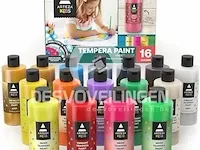 Arteza premium tempera-verf set v 16 flacons van 400ml - afbeelding 1 van  7
