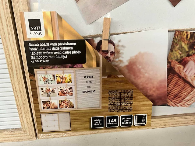 Arti casa memo bord met fotolijst (8x) - afbeelding 3 van  6