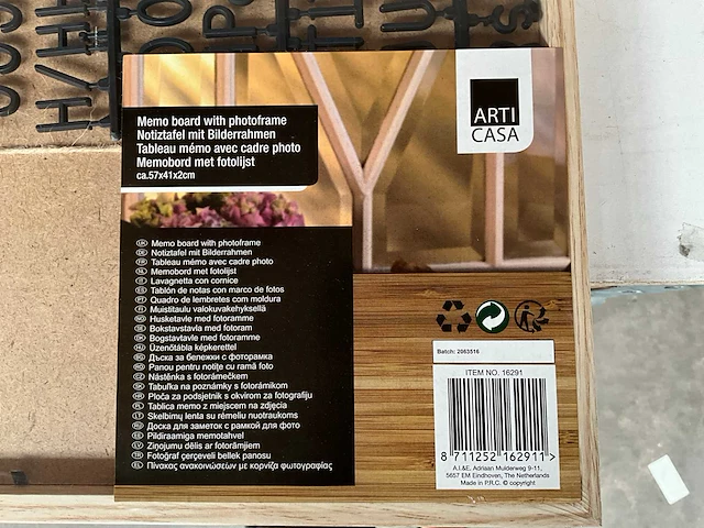 Arti casa memo bord met fotolijst (8x) - afbeelding 6 van  6