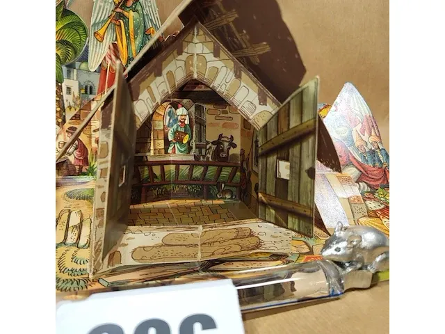 Artia prague antieke pop-up kerststal - afbeelding 4 van  7