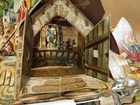 Artia prague antieke pop-up kerststal - afbeelding 4 van  7