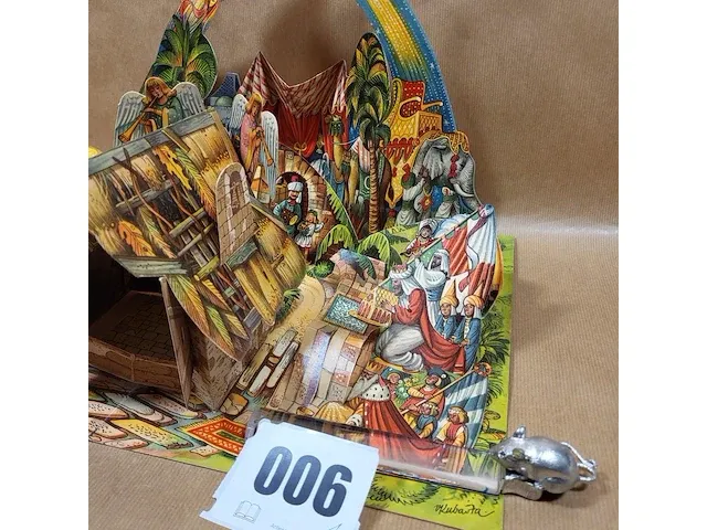 Artia prague antieke pop-up kerststal - afbeelding 5 van  7
