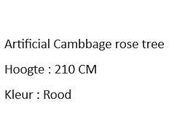 Artificial cambbage rose tree 210cm - afbeelding 2 van  2