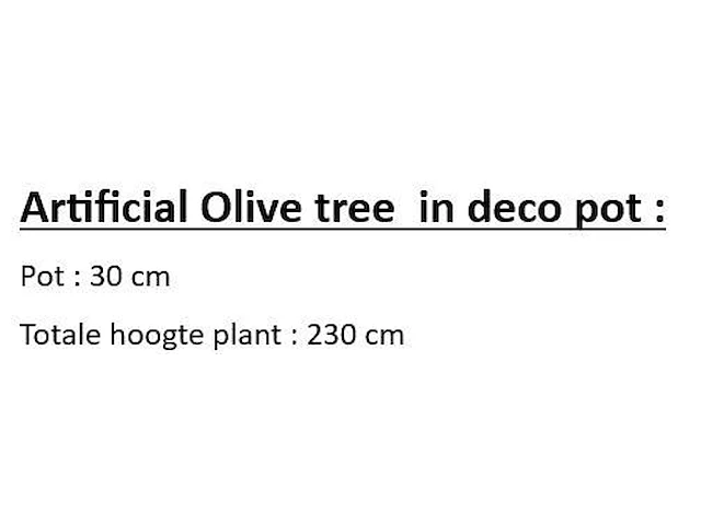 Artificial olive tree 230cm - afbeelding 2 van  2