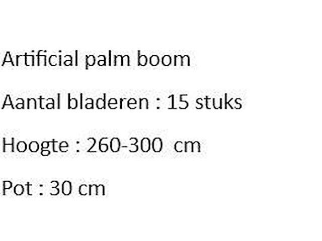 Artificial palm tree 260 - 300cm - afbeelding 2 van  2