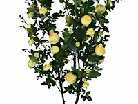 Artificiële rozenplant kleur geel - afbeelding 1 van  1