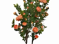Artificiële rozenplant kleur zalm - afbeelding 1 van  1