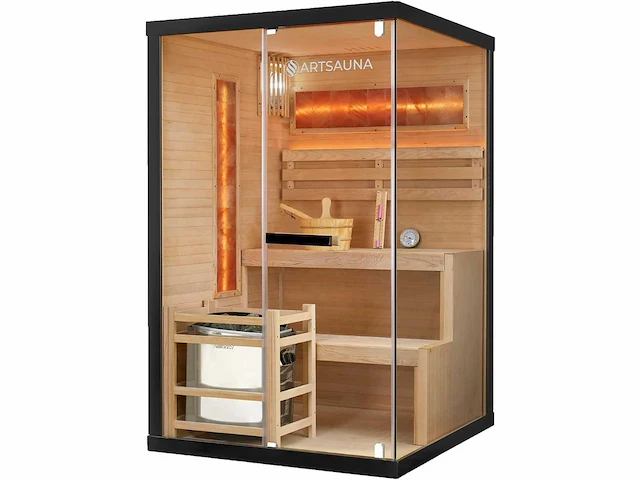 Artsauna vantaa 120 saunacabine met zoutsteen - afbeelding 2 van  9