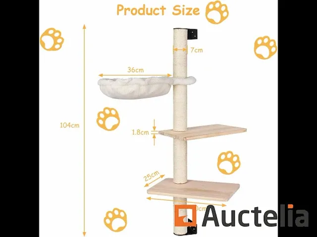 As tot cat wand 104 cm - cat scraper - afbeelding 3 van  8