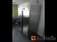 Asber 2-deurs rvs rechtopstaande vriezer gcnz-1402