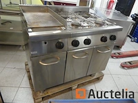 Asber 4-tuit gasfornuis en bakplaat