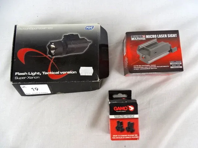 Asg flashlight + micro laser sight - afbeelding 1 van  4