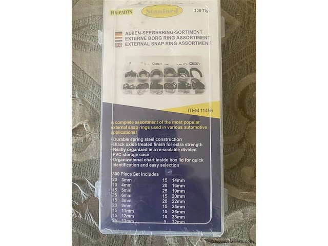 Assortiment externe borg ringen 300-delig - afbeelding 1 van  3