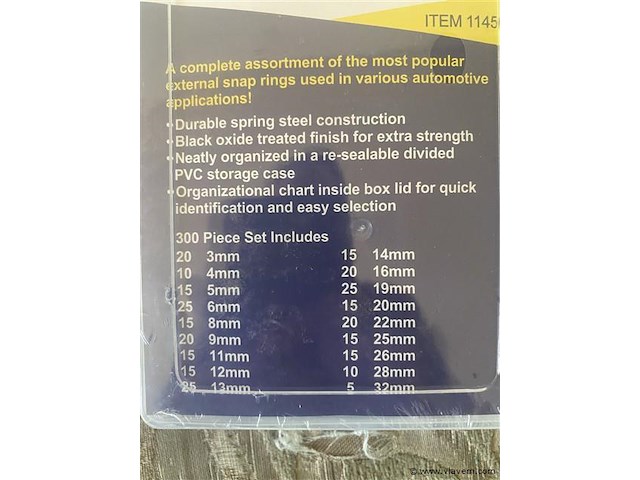 Assortiment externe borg ringen 300-delig - afbeelding 3 van  3