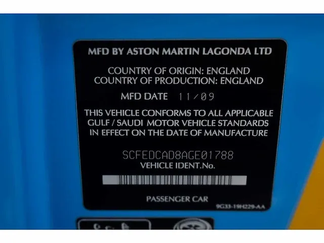 Aston martin dbs coupe 6,0l v12 - 2010 - afbeelding 94 van  100