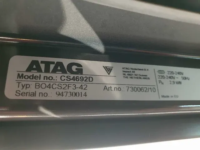Atag - cs4692d - combi oven (c) - afbeelding 3 van  3