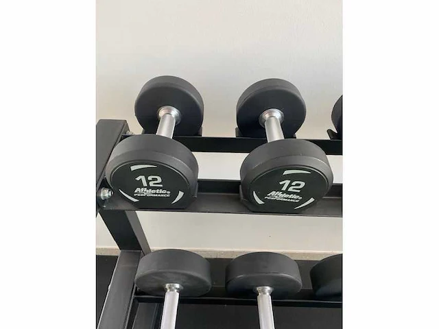 Athletic performance pu dumbbells nieuw zonder rek 10 t/m 30kg krachtstation - afbeelding 2 van  3