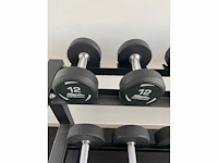 Athletic performance pu dumbbells nieuw zonder rek 10 t/m 30kg krachtstation - afbeelding 2 van  3