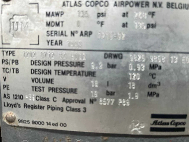 Atlas copco - 1992 - xa s55 - luchtcompressor - afbeelding 7 van  16