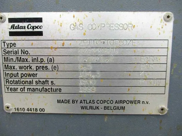 Atlas copco - zr110-10-50 - air compressors - afbeelding 11 van  19