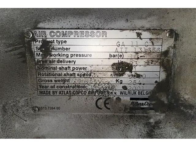 Atlas copco luchtcompressor - afbeelding 4 van  10