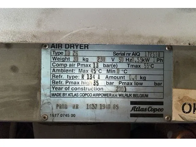 Atlas copco luchtcompressor - afbeelding 9 van  10