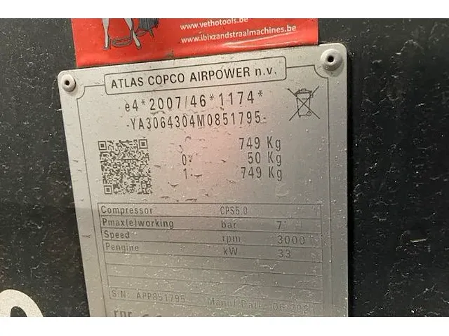 Atlas copco mobiele compressor - afbeelding 11 van  12