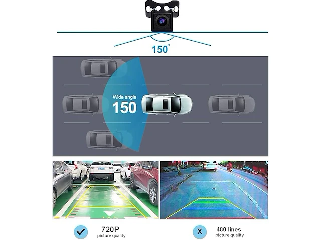 Atoto ac-hd02lr 720p achteruitkijkcamera - afbeelding 3 van  5