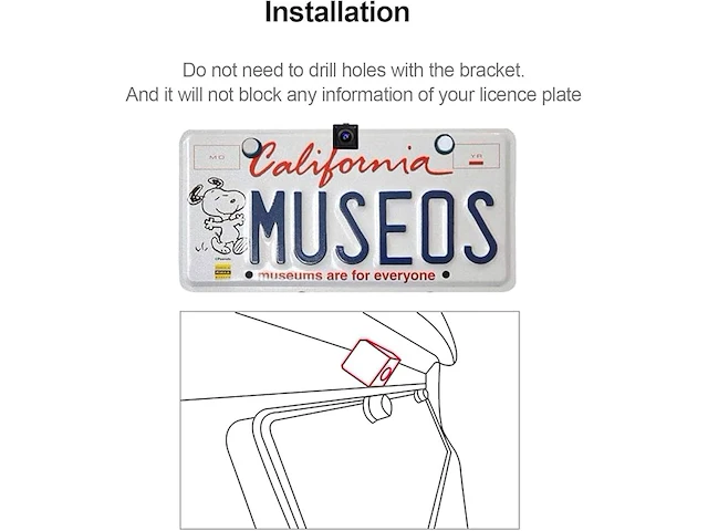 Atoto ac-hd02lr 720p achteruitkijkcamera - afbeelding 4 van  5