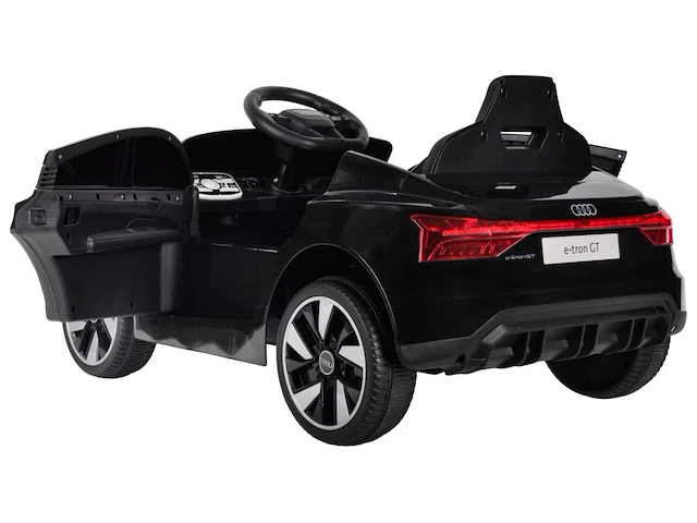 Audi e-tron gt elektrische kinderauto 12v - 1 tot 4 jaar - zwart - afbeelding 2 van  2