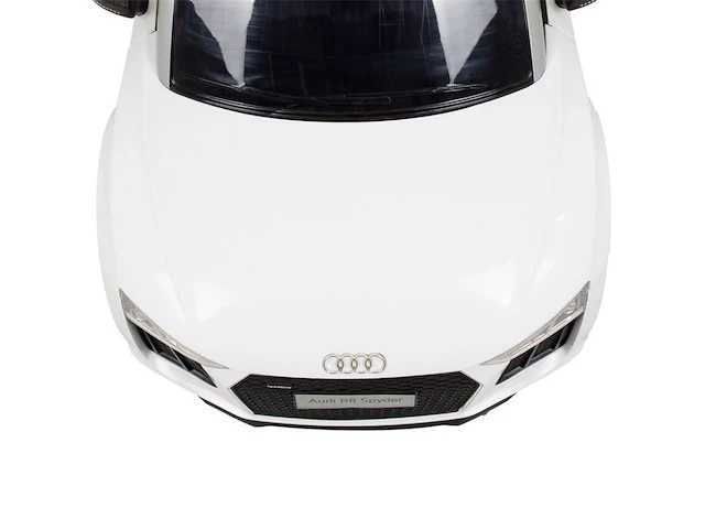 Audi r8 spyder elektrische kinderauto 12v - wit - afbeelding 3 van  13