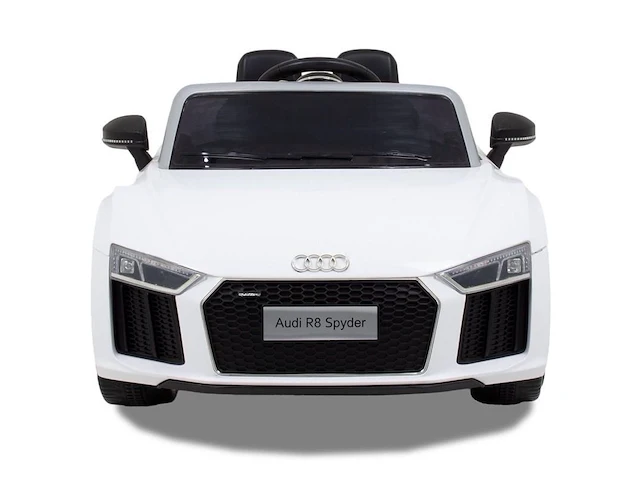 Audi r8 spyder elektrische kinderauto 12v - wit - afbeelding 4 van  13
