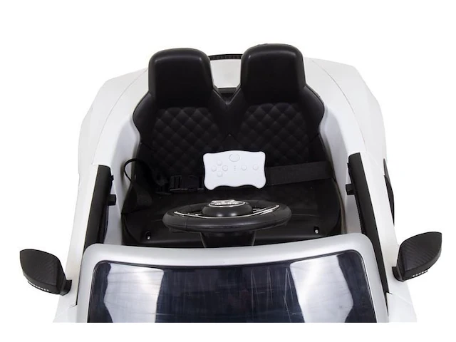 Audi r8 spyder elektrische kinderauto 12v - wit - afbeelding 5 van  13