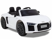 Audi r8 spyder elektrische kinderauto 12v - wit - afbeelding 6 van  13