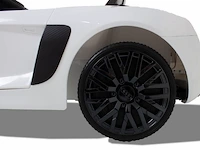 Audi r8 spyder elektrische kinderauto 12v - wit - afbeelding 7 van  13