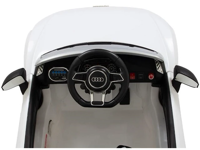 Audi r8 spyder elektrische kinderauto 12v - wit - afbeelding 8 van  13