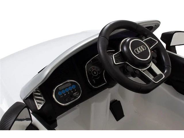 Audi r8 spyder elektrische kinderauto 12v - wit - afbeelding 9 van  13
