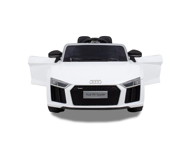 Audi r8 spyder elektrische kinderauto 12v - wit - afbeelding 10 van  13