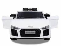 Audi r8 spyder elektrische kinderauto 12v - wit - afbeelding 10 van  13