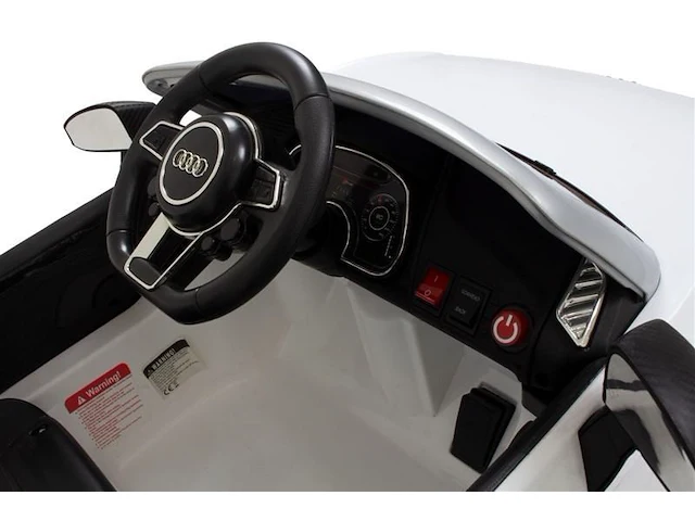 Audi r8 spyder elektrische kinderauto 12v - wit - afbeelding 11 van  13