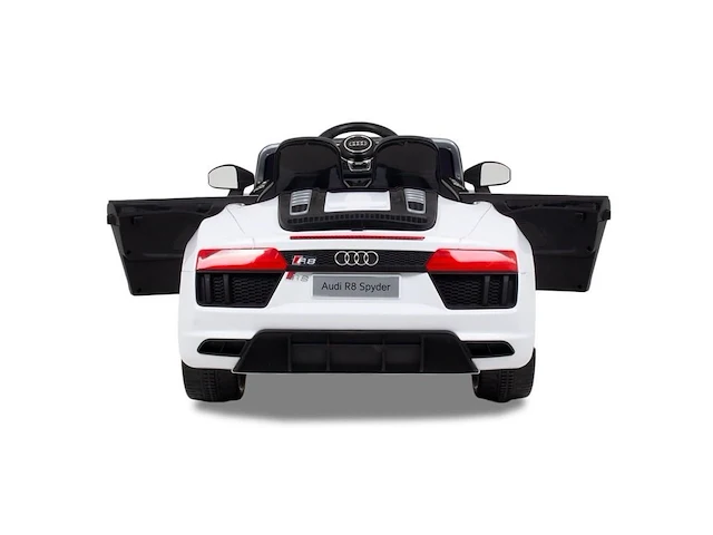 Audi r8 spyder elektrische kinderauto 12v - wit - afbeelding 12 van  13