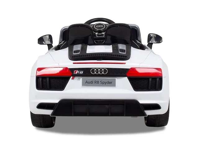 Audi r8 spyder elektrische kinderauto 12v - wit - afbeelding 13 van  13
