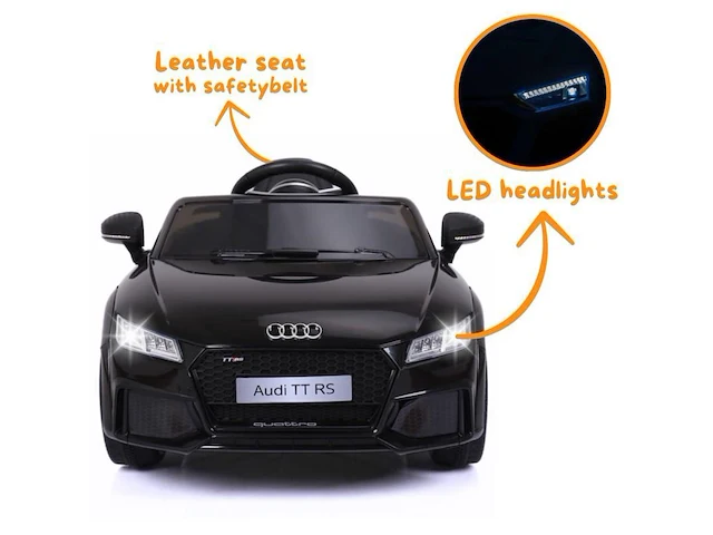 Audi r8 spyder elektrische kinderauto 12v - zwart - afbeelding 3 van  9