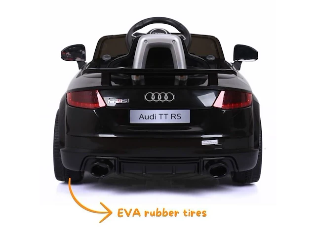 Audi r8 spyder elektrische kinderauto 12v - zwart - afbeelding 4 van  9